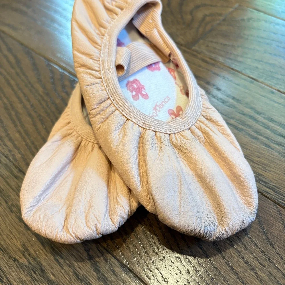 So Danca Bella Ballet Slippers Girls Sz 13.5 C‎ Pink Full Sole Dance Shoes